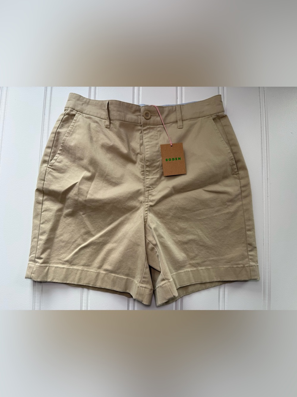 Boden Women's Barnsbury Chino Shorts US 6 Khaki NEW